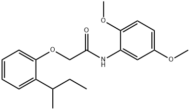 2-(2-sec-butylphenoxy)-N-(2,5-dimethoxyphenyl)acetamide 结构式