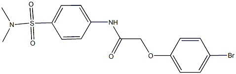 2-(4-bromophenoxy)-N-{4-[(dimethylamino)sulfonyl]phenyl}acetamide 结构式