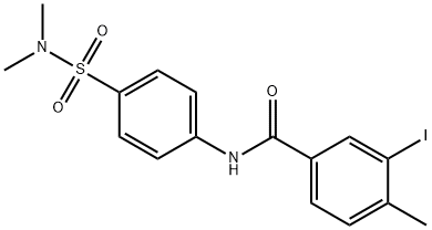 N-{4-[(dimethylamino)sulfonyl]phenyl}-3-iodo-4-methylbenzamide 结构式