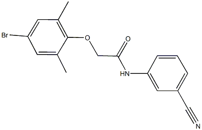 2-(4-bromo-2,6-dimethylphenoxy)-N-(3-cyanophenyl)acetamide 结构式