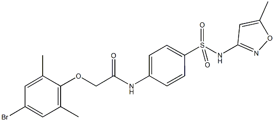 2-(4-bromo-2,6-dimethylphenoxy)-N-(4-{[(5-methyl-3-isoxazolyl)amino]sulfonyl}phenyl)acetamide 结构式