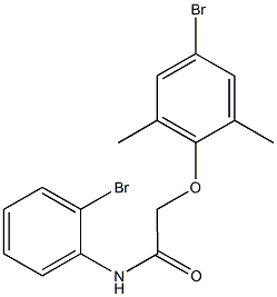 2-(4-bromo-2,6-dimethylphenoxy)-N-(2-bromophenyl)acetamide 结构式