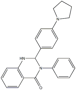 3-phenyl-2-[4-(1-pyrrolidinyl)phenyl]-2,3-dihydro-4(1H)-quinazolinone 结构式