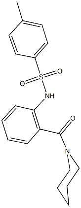 4-methyl-N-[2-(1-piperidinylcarbonyl)phenyl]benzenesulfonamide 结构式