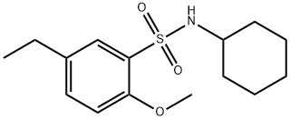 N-cyclohexyl-5-ethyl-2-methoxybenzenesulfonamide 结构式