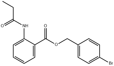 4-bromobenzyl 2-(propionylamino)benzoate 结构式