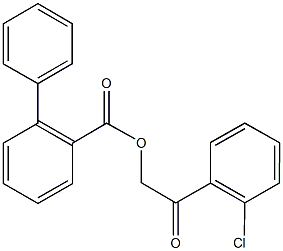 2-(2-chlorophenyl)-2-oxoethyl [1,1'-biphenyl]-2-carboxylate 结构式