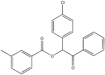1-(4-chlorophenyl)-2-oxo-2-phenylethyl 3-methylbenzoate 结构式