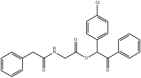 1-(4-chlorophenyl)-2-oxo-2-phenylethyl [(phenylacetyl)amino]acetate 结构式