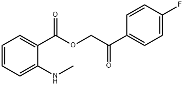 2-(4-fluorophenyl)-2-oxoethyl 2-(methylamino)benzoate 结构式