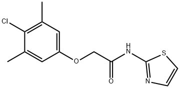 2-(4-chloro-3,5-dimethylphenoxy)-N-(1,3-thiazol-2-yl)acetamide 结构式