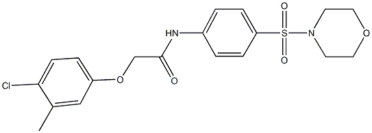 2-(4-chloro-3-methylphenoxy)-N-[4-(4-morpholinylsulfonyl)phenyl]acetamide 结构式