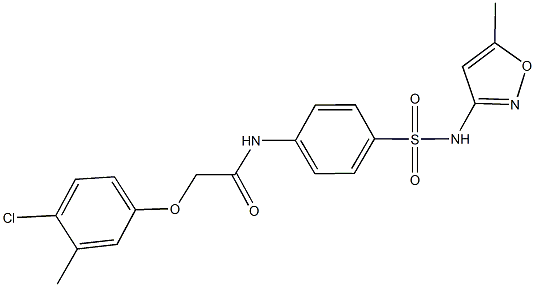 2-(4-chloro-3-methylphenoxy)-N-(4-{[(5-methyl-3-isoxazolyl)amino]sulfonyl}phenyl)acetamide 结构式