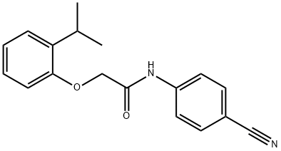 N-(4-cyanophenyl)-2-(2-isopropylphenoxy)acetamide 结构式