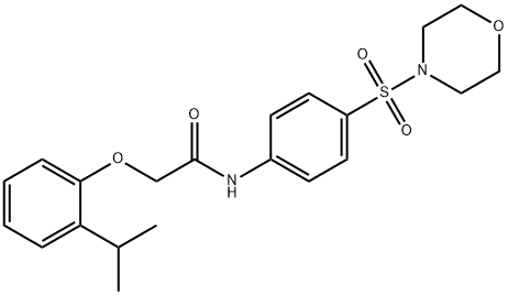 2-(2-isopropylphenoxy)-N-[4-(4-morpholinylsulfonyl)phenyl]acetamide 结构式