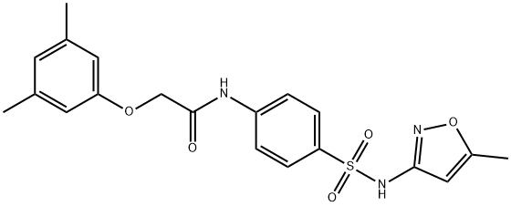 2-(3,5-dimethylphenoxy)-N-(4-{[(5-methyl-3-isoxazolyl)amino]sulfonyl}phenyl)acetamide 结构式