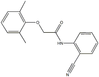 N-(2-cyanophenyl)-2-(2,6-dimethylphenoxy)acetamide 结构式