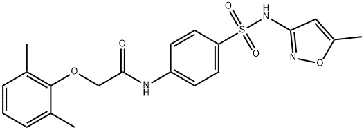 2-(2,6-dimethylphenoxy)-N-(4-{[(5-methyl-3-isoxazolyl)amino]sulfonyl}phenyl)acetamide 结构式