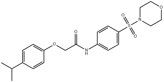 2-(4-isopropylphenoxy)-N-[4-(4-morpholinylsulfonyl)phenyl]acetamide 结构式