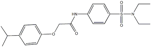 N-{4-[(diethylamino)sulfonyl]phenyl}-2-(4-isopropylphenoxy)acetamide 结构式