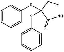 3,3-bis(phenylsulfanyl)-2-pyrrolidinone 结构式