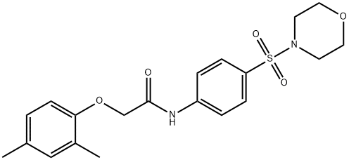 2-(2,4-dimethylphenoxy)-N-[4-(4-morpholinylsulfonyl)phenyl]acetamide 结构式