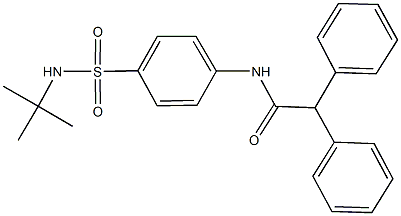 N-{4-[(tert-butylamino)sulfonyl]phenyl}-2,2-diphenylacetamide 结构式