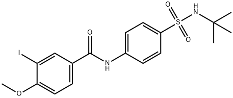 N-{4-[(tert-butylamino)sulfonyl]phenyl}-3-iodo-4-methoxybenzamide 结构式