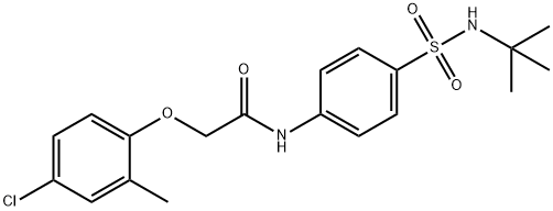 N-{4-[(tert-butylamino)sulfonyl]phenyl}-2-(4-chloro-2-methylphenoxy)acetamide 结构式