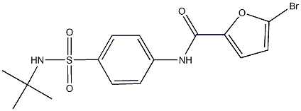 5-bromo-N-{4-[(tert-butylamino)sulfonyl]phenyl}-2-furamide 结构式