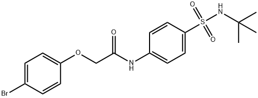 2-(4-bromophenoxy)-N-{4-[(tert-butylamino)sulfonyl]phenyl}acetamide 结构式