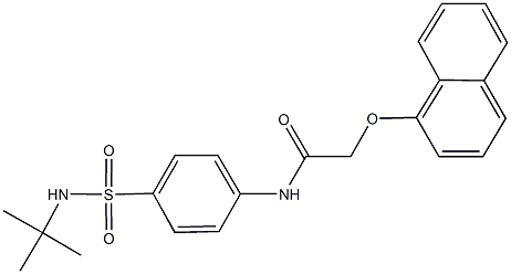 N-{4-[(tert-butylamino)sulfonyl]phenyl}-2-(1-naphthyloxy)acetamide 结构式