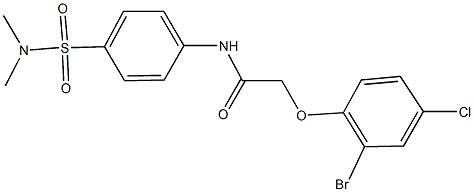 2-(2-bromo-4-chlorophenoxy)-N-{4-[(dimethylamino)sulfonyl]phenyl}acetamide 结构式