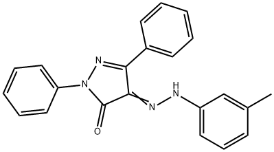 1,3-diphenyl-1H-pyrazole-4,5-dione 4-[(3-methylphenyl)hydrazone] 结构式