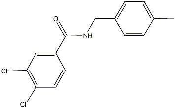 3,4-dichloro-N-(4-methylbenzyl)benzamide 结构式