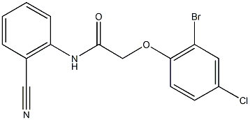 2-(2-bromo-4-chlorophenoxy)-N-(2-cyanophenyl)acetamide 结构式