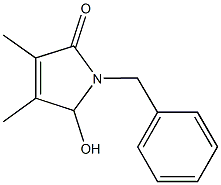 1-benzyl-5-hydroxy-3,4-dimethyl-1,5-dihydro-2H-pyrrol-2-one 结构式