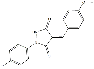 1-(4-fluorophenyl)-4-(4-methoxybenzylidene)-3,5-pyrazolidinedione 结构式