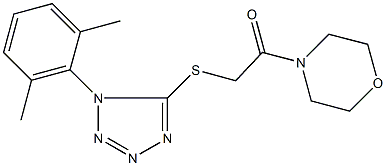 4-({[1-(2,6-dimethylphenyl)-1H-tetraazol-5-yl]thio}acetyl)morpholine 结构式