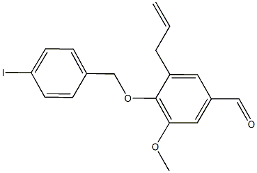 3-allyl-4-[(4-iodobenzyl)oxy]-5-methoxybenzaldehyde 结构式