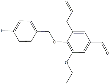 3-allyl-5-ethoxy-4-[(4-iodobenzyl)oxy]benzaldehyde 结构式