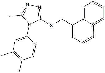 4-(3,4-dimethylphenyl)-5-methyl-4H-1,2,4-triazol-3-yl 1-naphthylmethyl sulfide 结构式