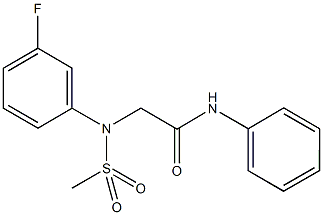 2-[3-fluoro(methylsulfonyl)anilino]-N-phenylacetamide 结构式