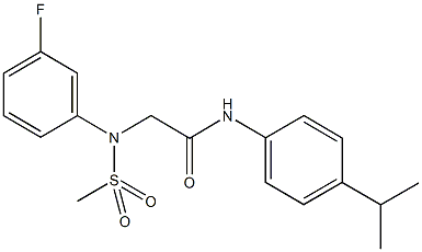 2-[3-fluoro(methylsulfonyl)anilino]-N-(4-isopropylphenyl)acetamide 结构式