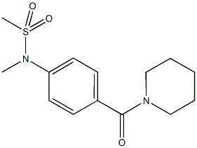 N-methyl-N-[4-(1-piperidinylcarbonyl)phenyl]methanesulfonamide 结构式