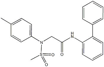 N-[1,1'-biphenyl]-2-yl-2-[4-methyl(methylsulfonyl)anilino]acetamide 结构式