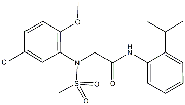 2-[5-chloro-2-methoxy(methylsulfonyl)anilino]-N-(2-isopropylphenyl)acetamide 结构式