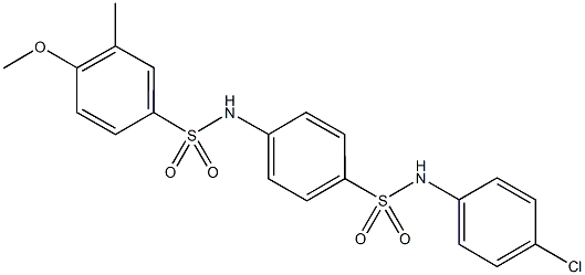 N-{4-[(4-chloroanilino)sulfonyl]phenyl}-4-methoxy-3-methylbenzenesulfonamide 结构式