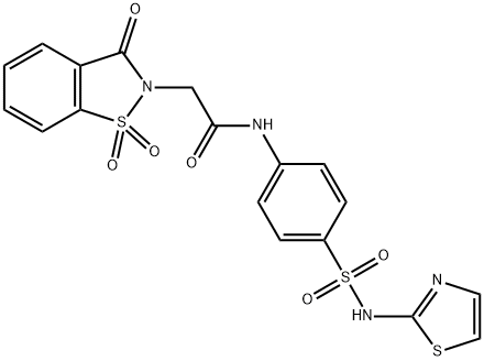 2-(1,1-dioxido-3-oxo-1,2-benzisothiazol-2(3H)-yl)-N-{4-[(1,3-thiazol-2-ylamino)sulfonyl]phenyl}acetamide 结构式