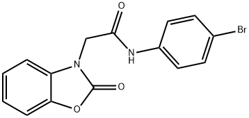 N-(4-bromophenyl)-2-(2-oxo-1,3-benzoxazol-3(2H)-yl)acetamide 结构式